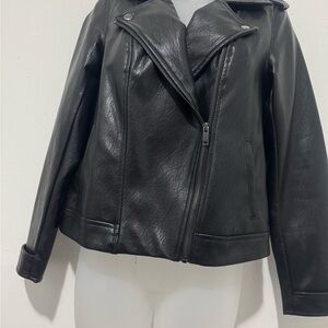 Old Navy Women's Black Leather Jacket size S
